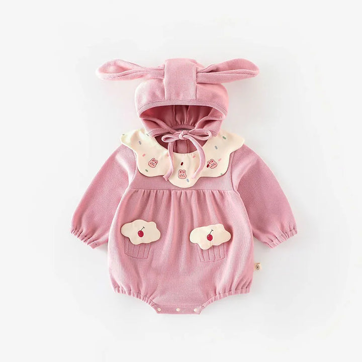 Classic Dots Embroidery Baby Girl's Jumpsuit