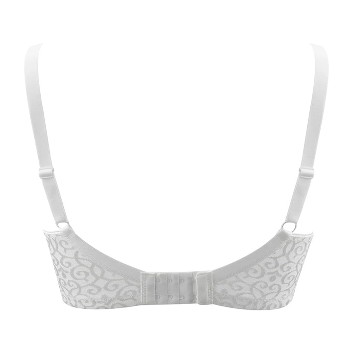 Stylish Plus Size Floral Lace Plunge Bra