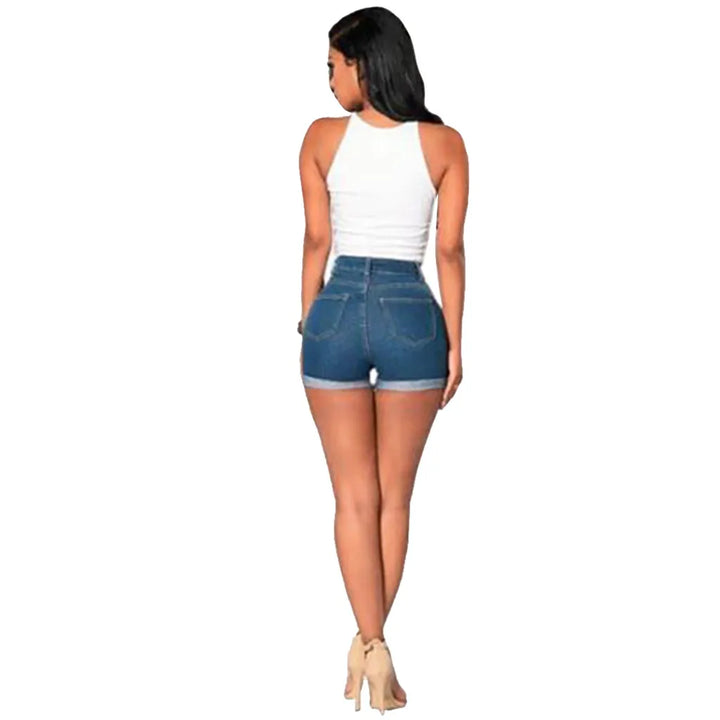 Attractive Hip-Lift Fit Denim Shorts