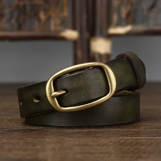 Retro Genuine Leather Adjustable Belt