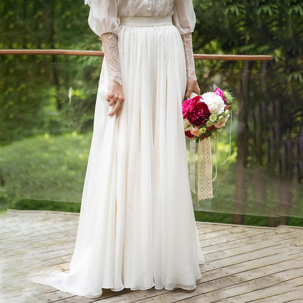 French Lace A-Line Wedding Dress
