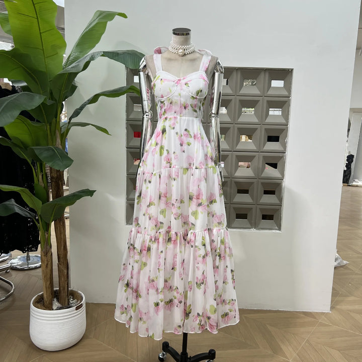 Breathtaking Square Neck Evening Dress