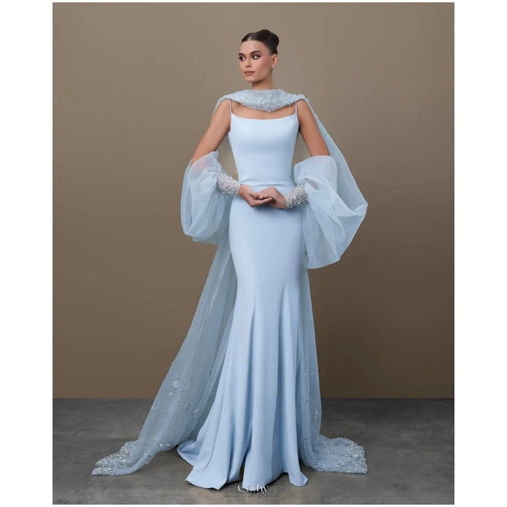 Lavish Halter Neck Evening Dress