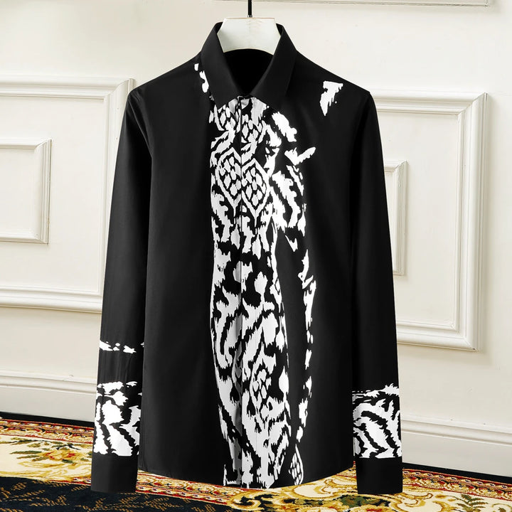 High-End Leopard Print Casual Shirt