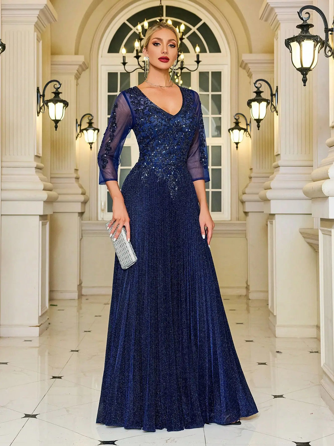 Luxury Glittery Mothe Of Bride Gown