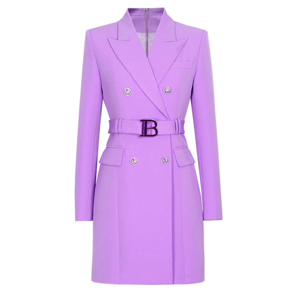 Keep You Accompanied Belted Blazer
