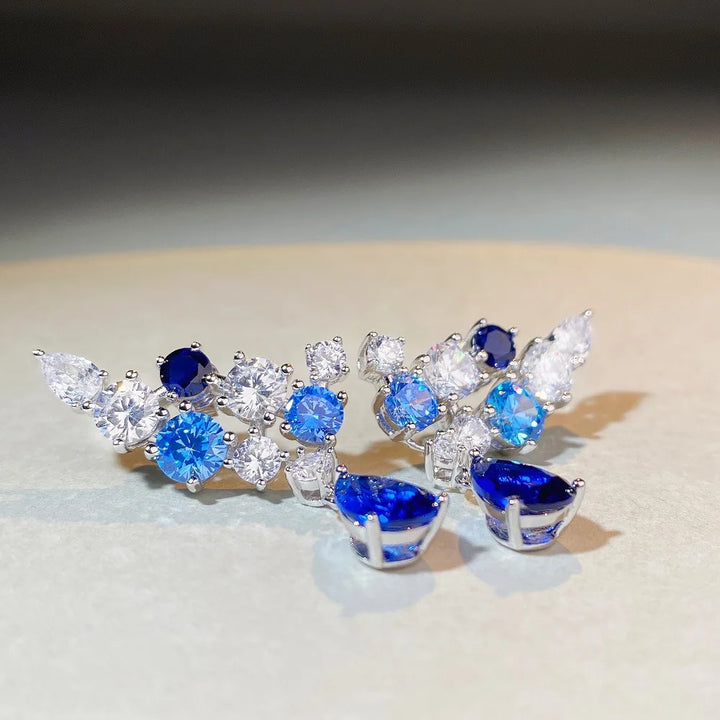 Delightful Pear Cut Ruby Drop Earrings