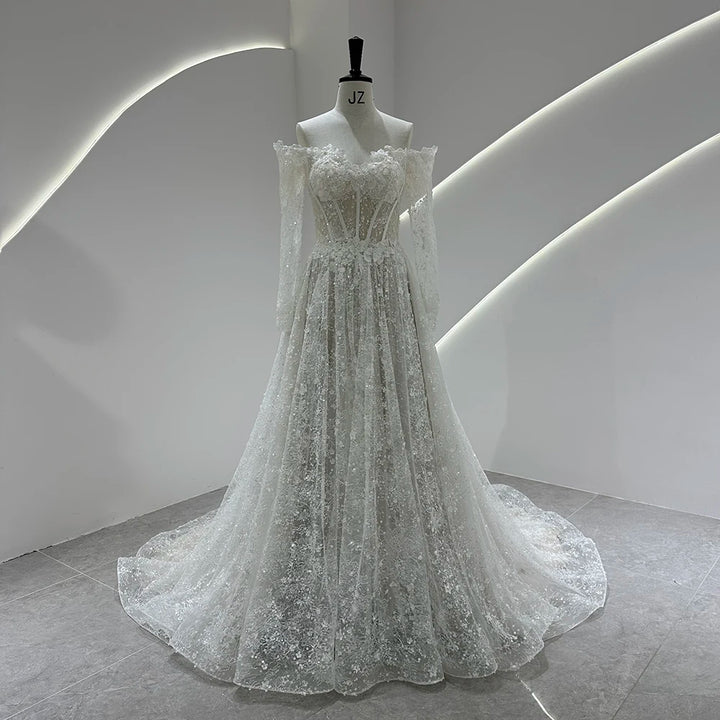 Effortless Boho Lace Wedding Dress