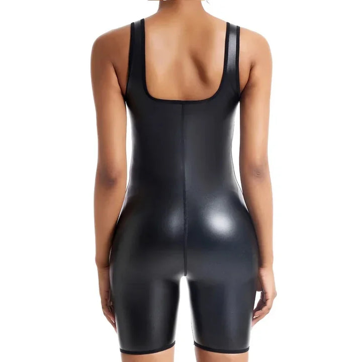 Shiny Bodycon Elastic Jumpsuit