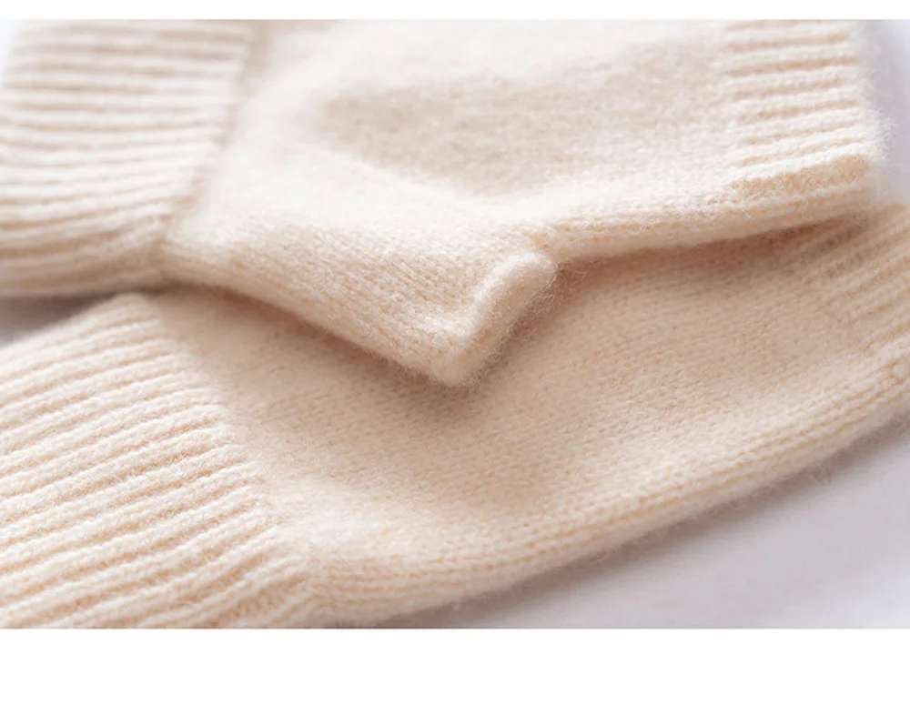 Soft Wool Knitted Thermal Mittens