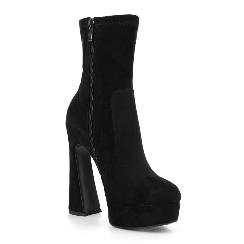 Stunning Zipper Catwalk Ankle Booties