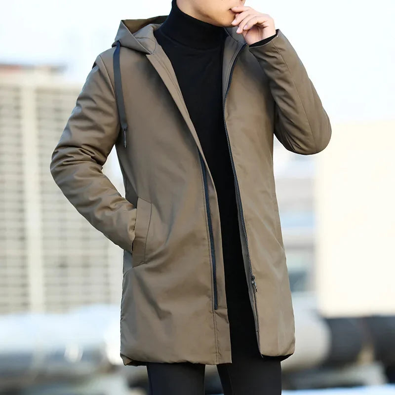 Stylish Thicken Long Hooded Coat