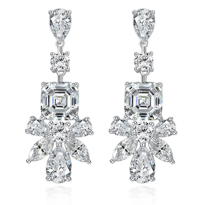 Sweet Asscher Cut Drop Earrings