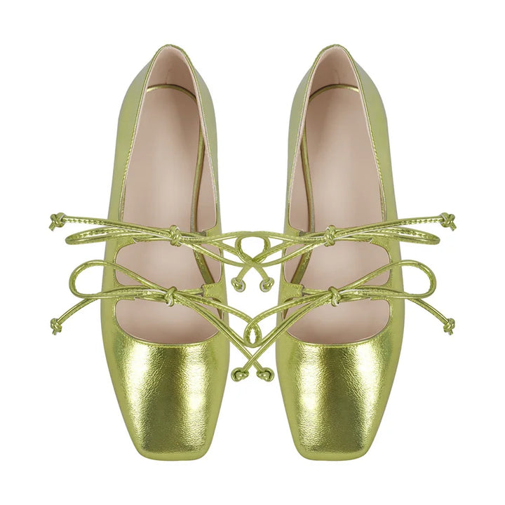 Square Toe Mary Jane Strap Shoes