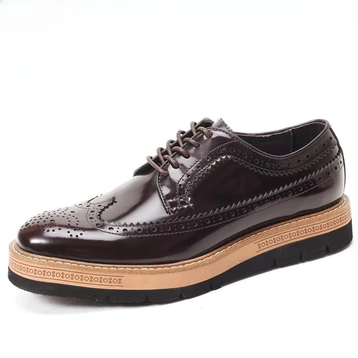 Elegant British Carving Leather Dress Shoes
