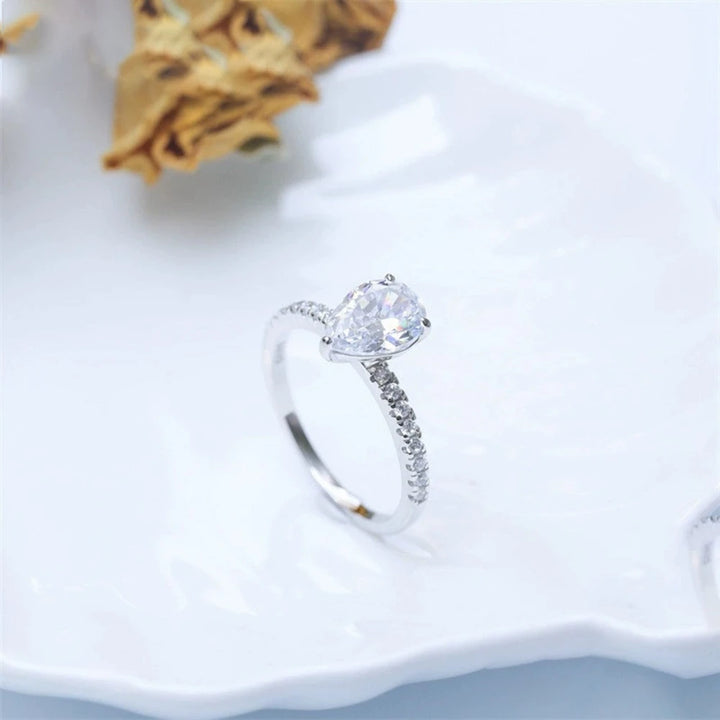 Fine Pear Cut Sapphire Ring