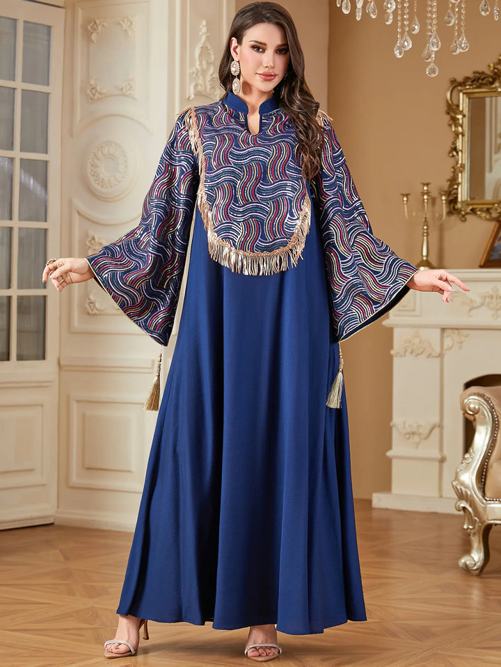 Refined Embroidered Long Jalabiya Dress