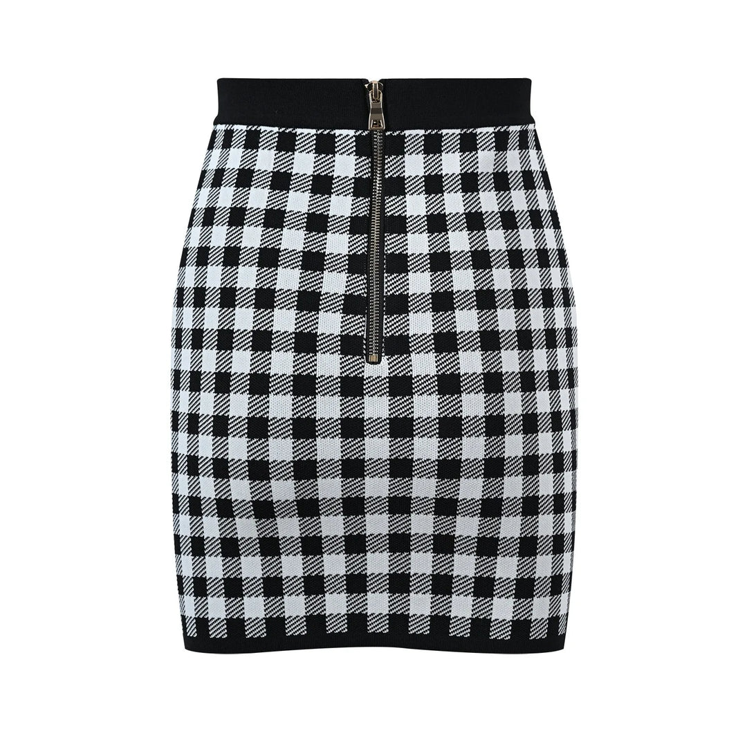 Classic Plaid Pencil Skirt