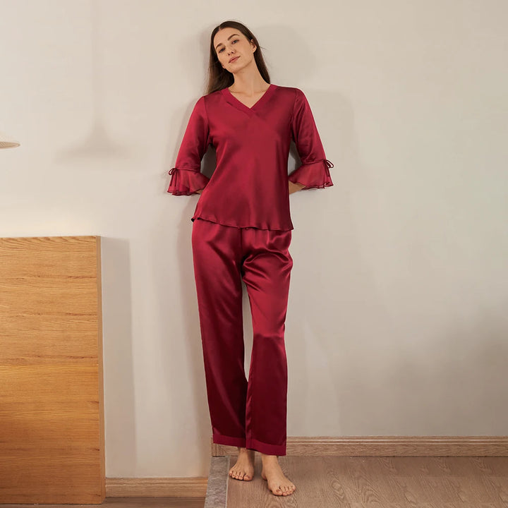 Refined Pure Silk Pajama Set