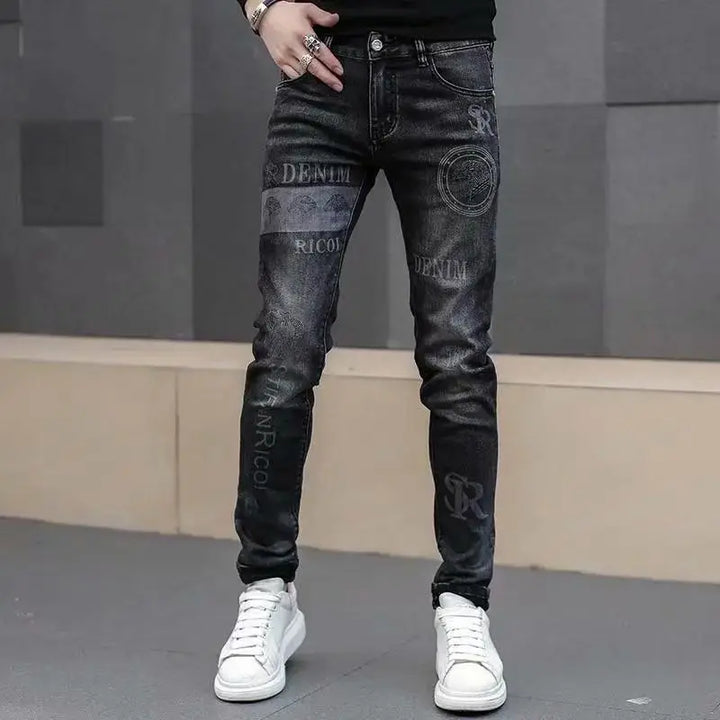Luxury Distressed Hole Skinny Denim Pants