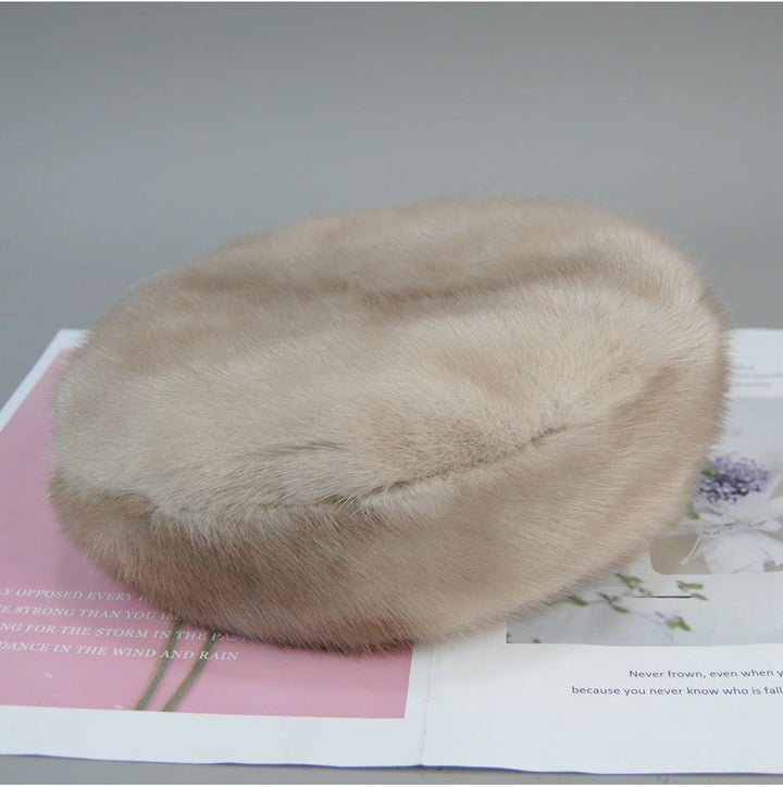 Genuine Full Pelt Fur Beret Hat