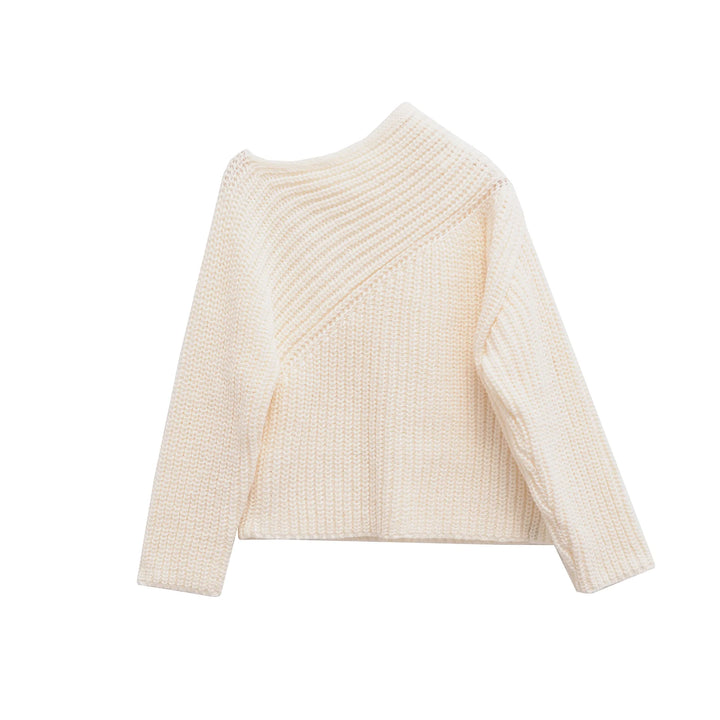 Soft Asymmetrical Neck Cozy Sweater