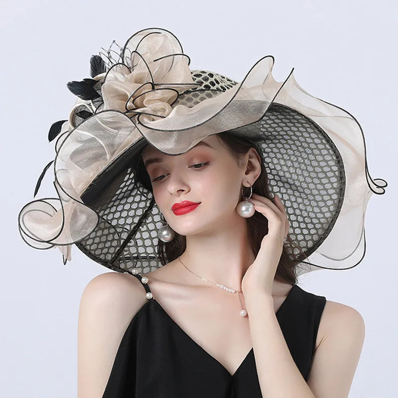 Stylish Mesh Flower Decorative Sun Hat
