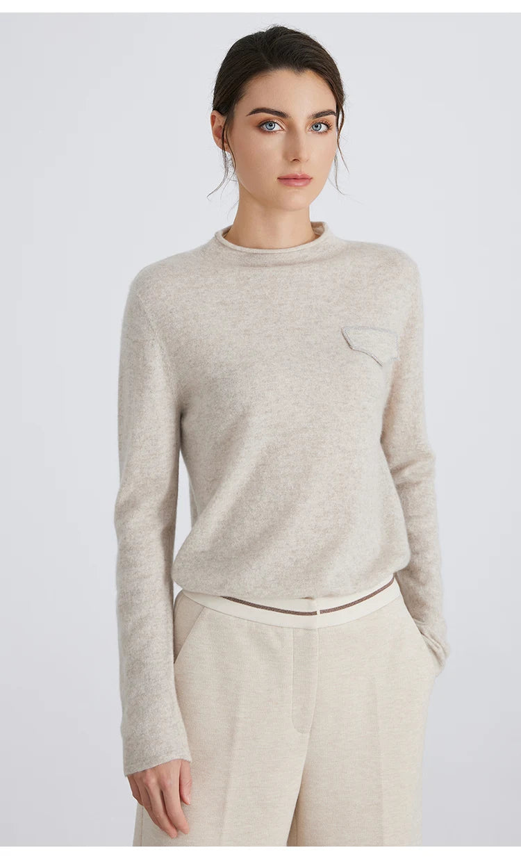 Soft Knitted Half-turtleneck Pullover Sweater