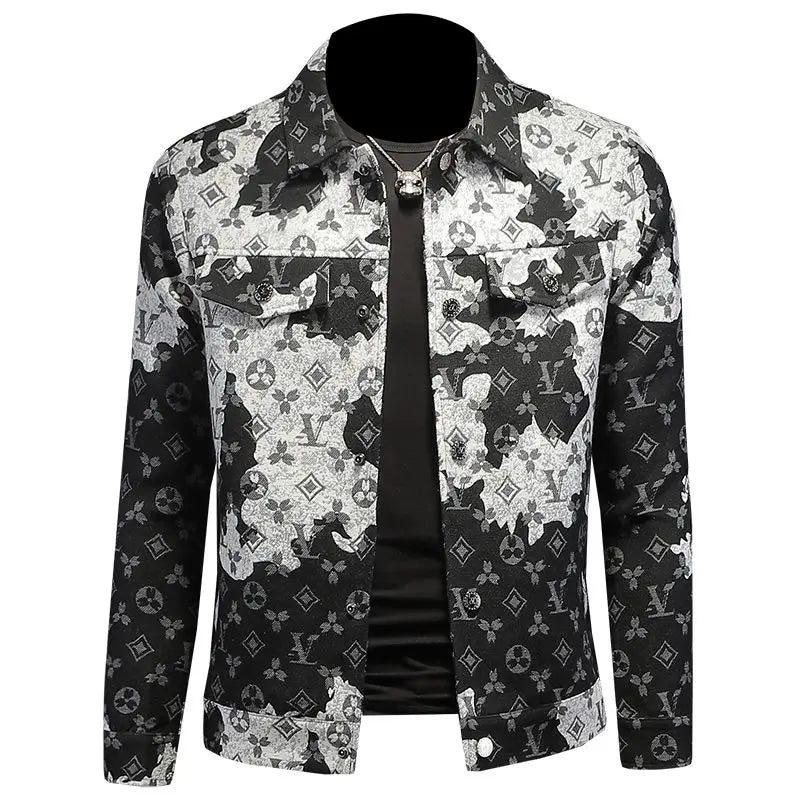 Handsome Jacquard Denim Jacket