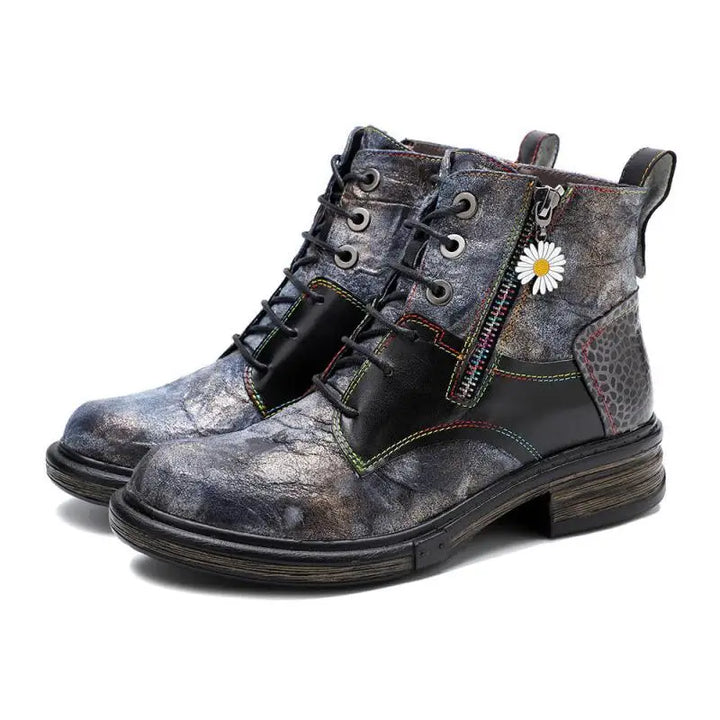 Elegant Cotton Fabric Platform Boots