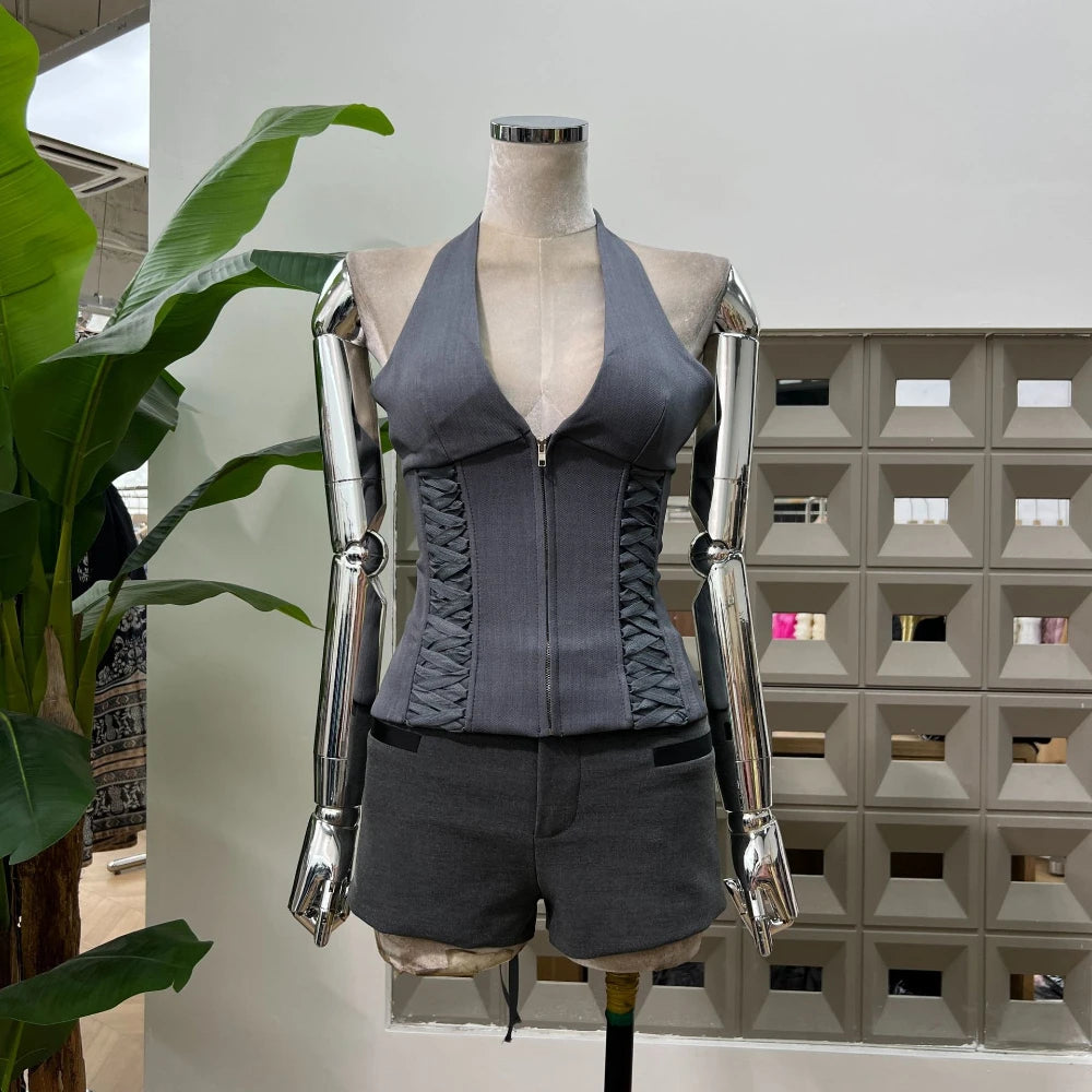 Stylish Backless Night Club Outfit