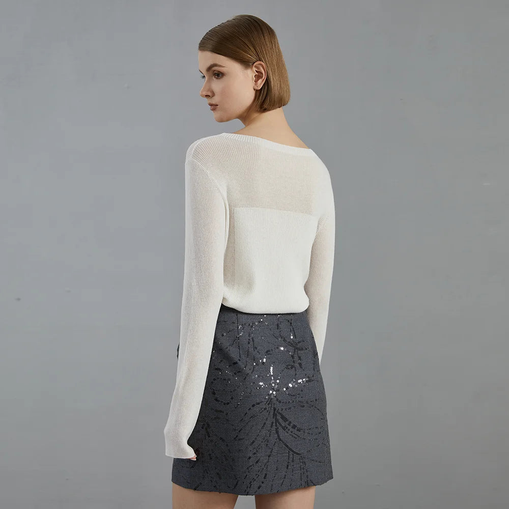 Modish Bright Wool Pullover Sweater