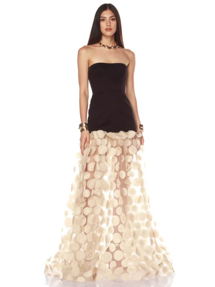 Stunning Polka Dots A-Line Evening Party Dress