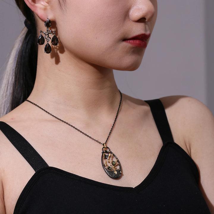 Lovely Smoky Quartz Branch Earrings