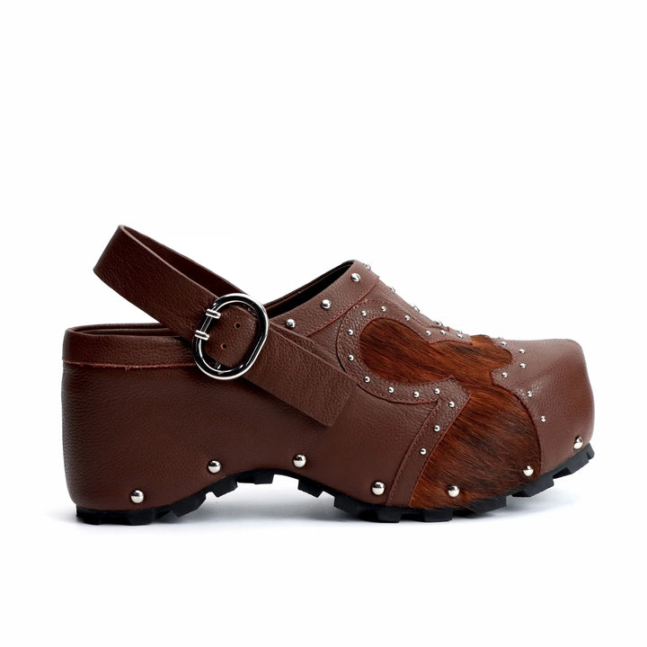 Luxury Studded Platform Clogs Sandals