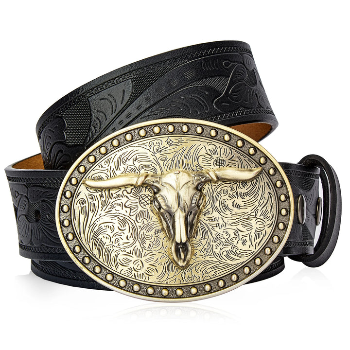 Smart Longhorn Bull Buckle Belt