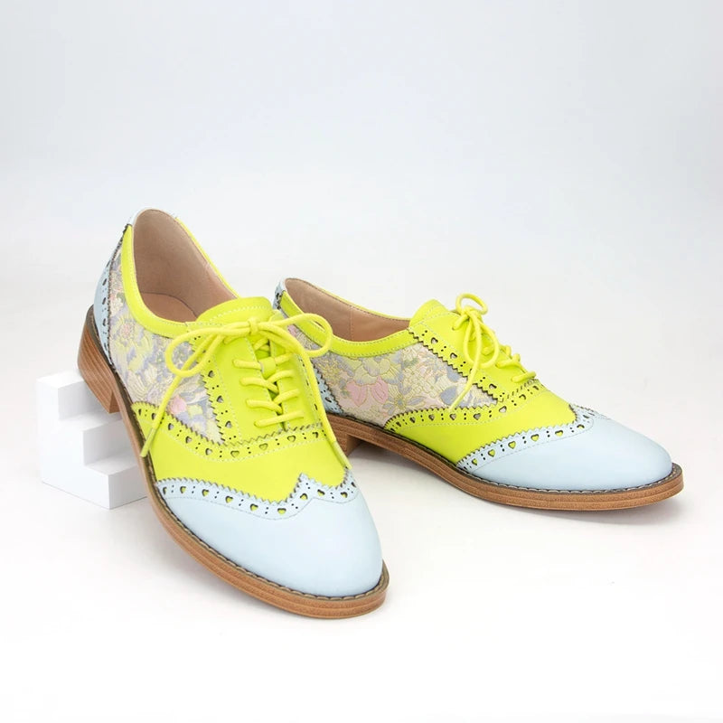 Oxford Style Low Heel Shoes