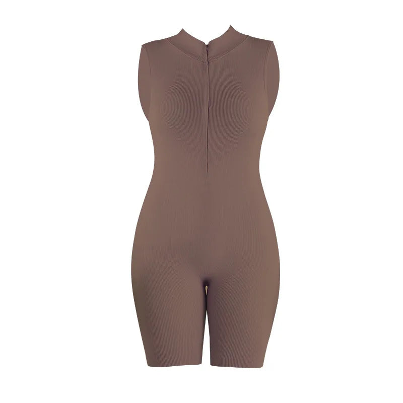 Seamless Stand Collar Fitness Suit