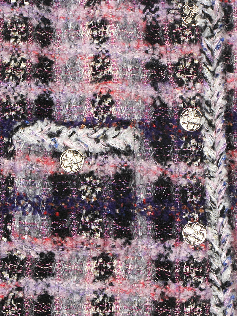 Comfortable Mid-length Tweed Jacket