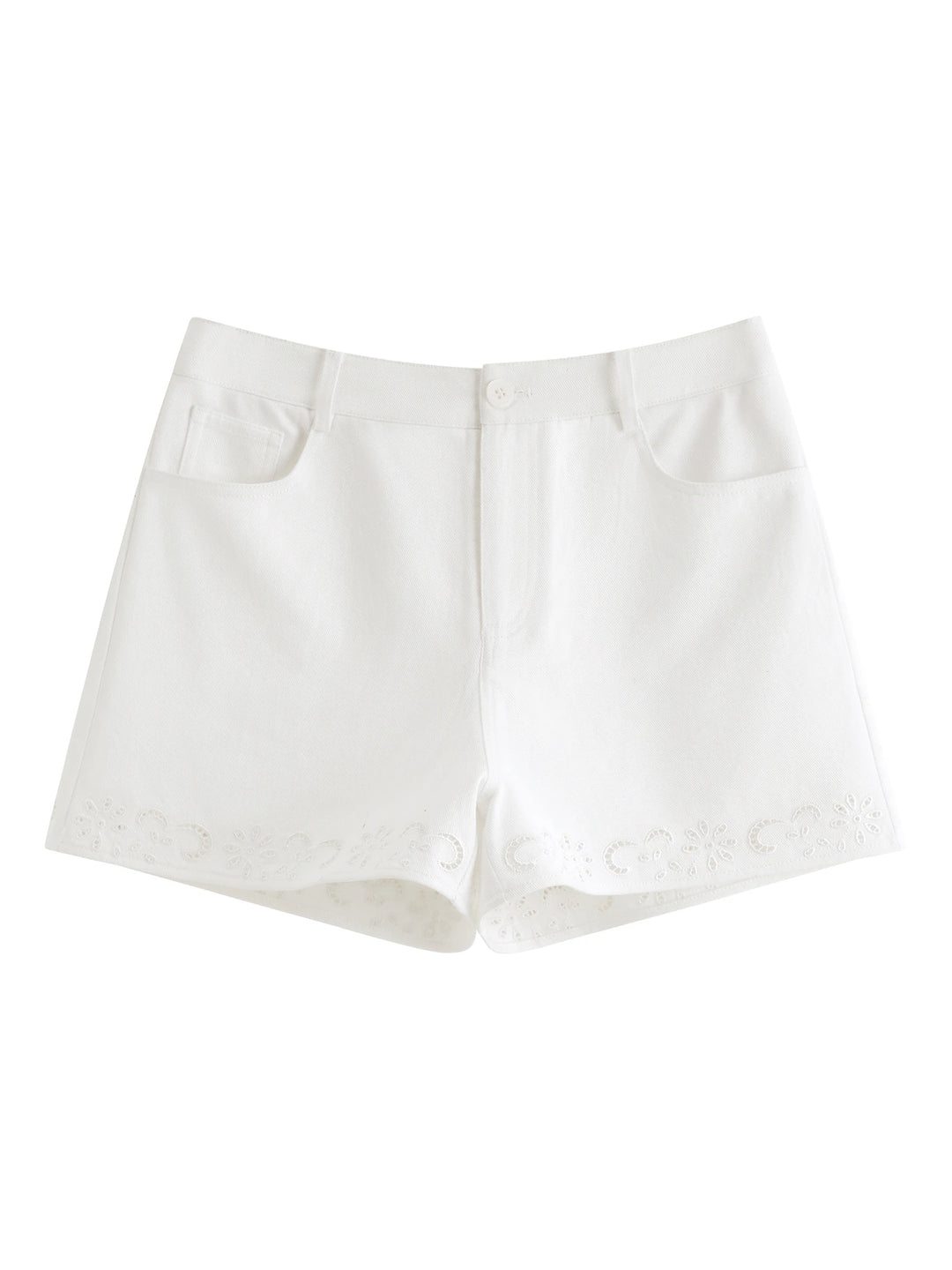 Luxury Hollow Out High-Waisted Shorts