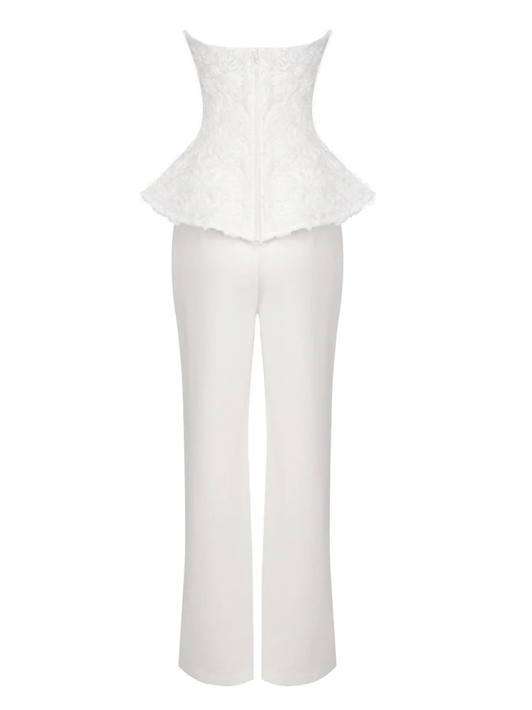 Smart 3D Floral Two-Piece Suit