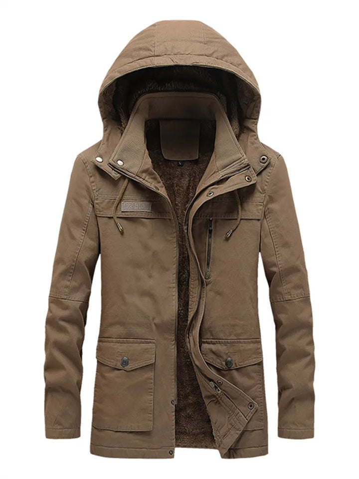 Fashionable Thick Fleece Parka Jacket
