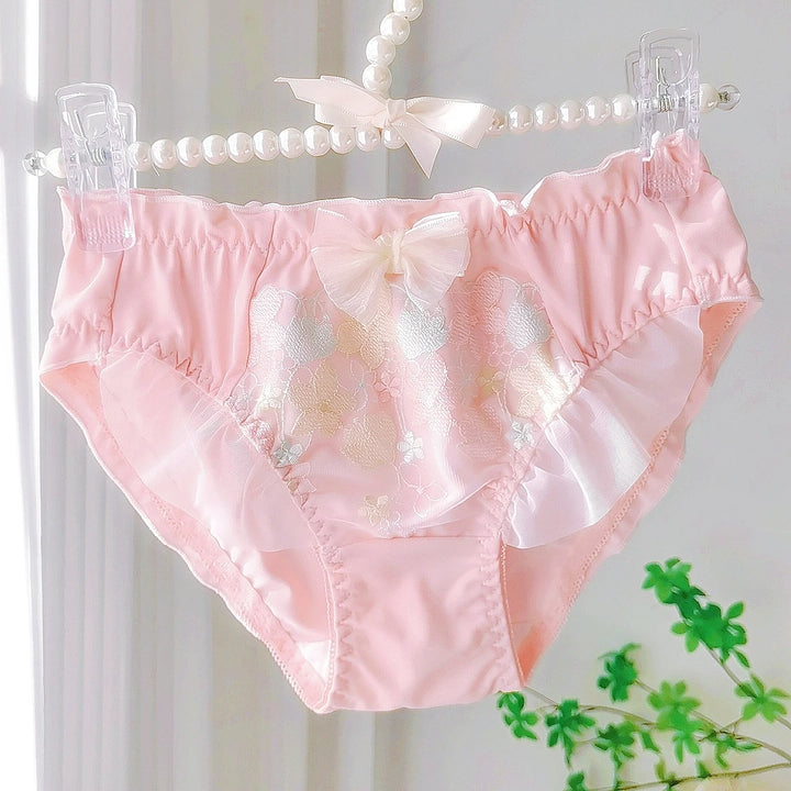 Lolita Sweet Embroidered Silk Panties
