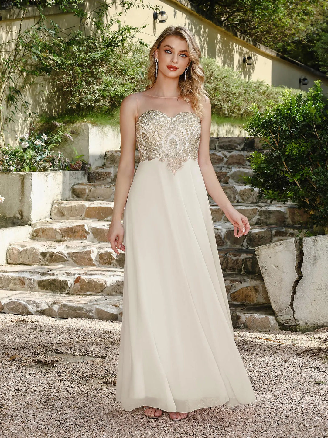 Regal A-Line Chiffon Gown