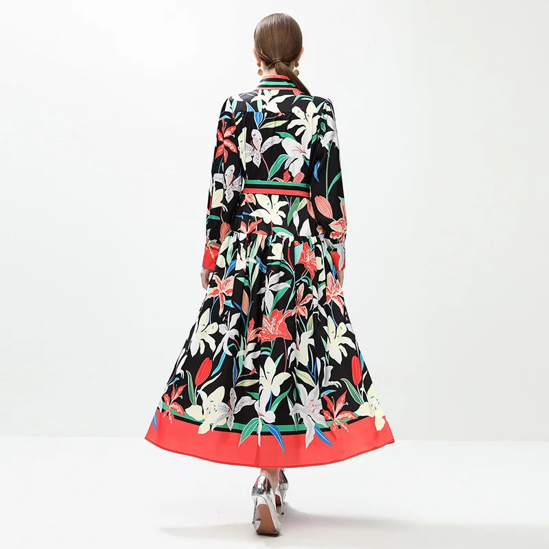 Modish Single Breasted Beach Holiday Maxi Dress