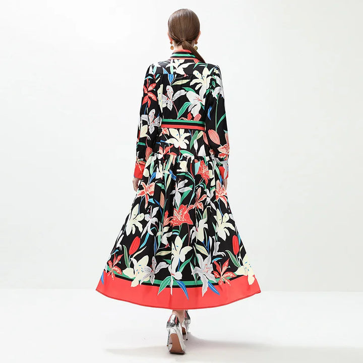 Modish Single Breasted Beach Holiday Maxi Dress