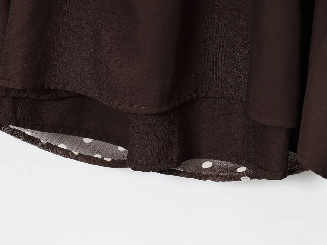 Stunning Polka Dots Chiffon Blouse