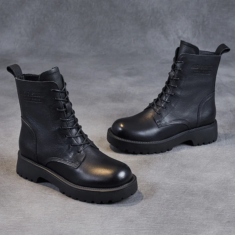 Handmade British Style Platform Boots