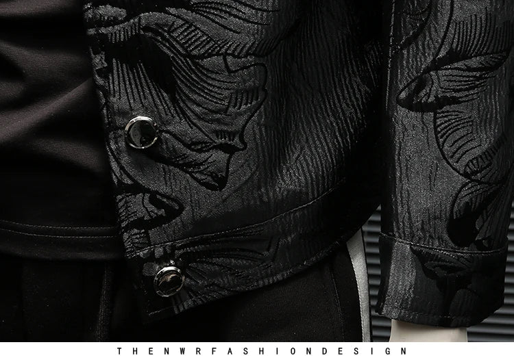 Trendy Streetwear Jacquard Jacket