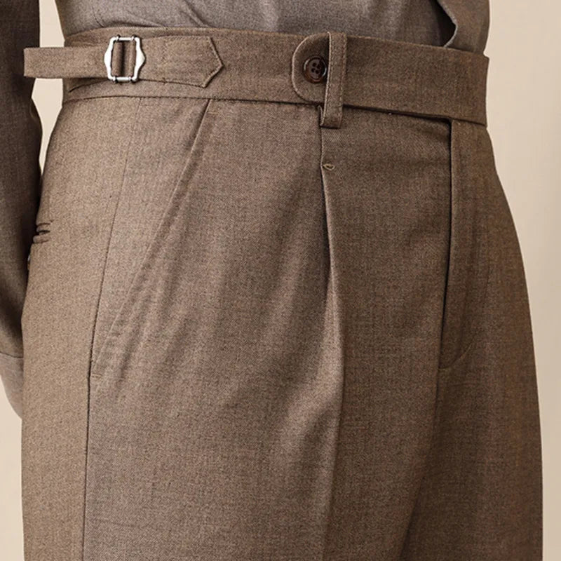 Elegant Italian Wool Business Pants